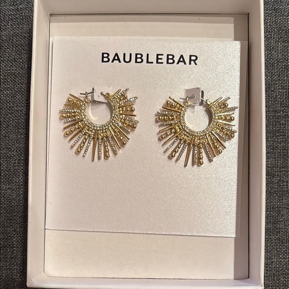 BaubleBar Gold Sunburst Earrings - Picture 1 of 1